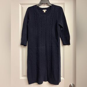 Cableknit sweater dress